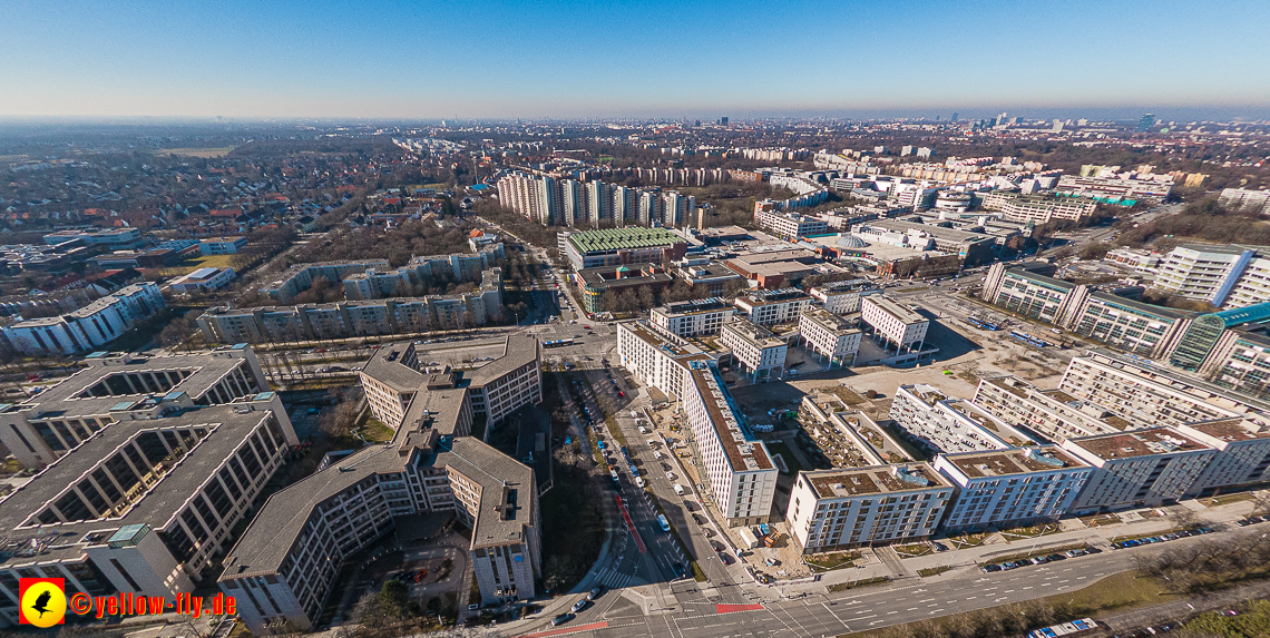 15.02.2023 - Luftbilder Perlach Plaza, Allianz, Wacker, Rentenversicherung, PEP